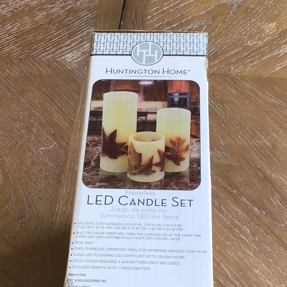 Huntington Home Flameless LED Candle Set, šAutumn Theme - Picture 3 of 5